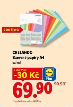 Lidl CRELANDO Barevné papíry A4 nabídka