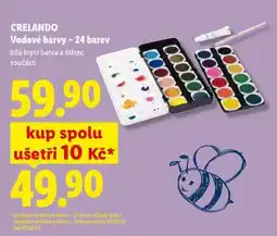 Lidl Crelando Vodové barvy – 24 barev nabídka
