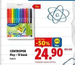 Lidl CENTROPEN Fixy – 12 kusů nabídka