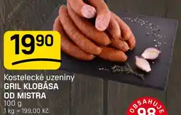 Flop Kostelecké uzeniny gril klobása od mistra nabídka