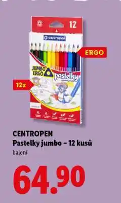 Lidl CENTROPEN Pastelky jumbo – 12 kusů nabídka