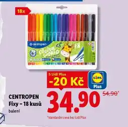 Lidl CENTROPEN Fixy – 18 kusů nabídka