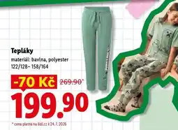 Lidl Tepláky nabídka
