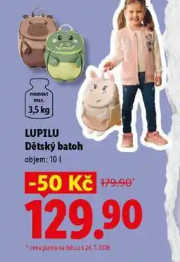 Lidl lupilu DĚTSKÝ BATOH nabídka