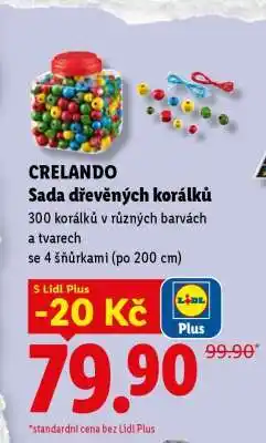 Lidl CRELANDO Sada dřevěných korálků nabídka