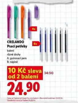 Lidl Crelando Psací potřeby nabídka
