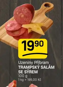 Flop Uzeniny příbram trampský salám se syrem nabídka