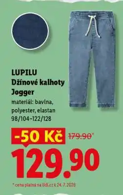 Lidl LUPILU Džínové kalhoty Jogger nabídka