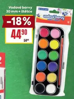 Billa Vodové barvy 30 mm + štětec nabídka