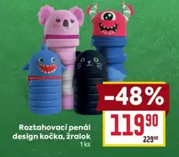 Billa Roztahovací penál design kočka, žralok nabídka
