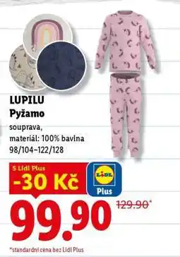 Lidl Lupilu PYŽAMO nabídka