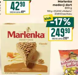 Billa MARLENKA Medový dort nabídka