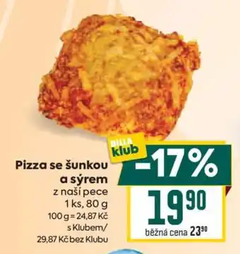 Billa Pizza se šunkou a sýrem nabídka