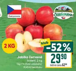 Billa Jablko červené balení, 2 kg nabídka