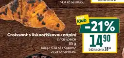 Billa Croissant s lískooříškovou náplní nabídka