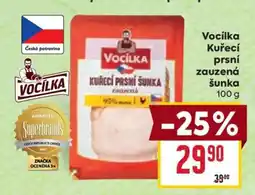 Billa Vocílka Kuřecí prsní zauzená šunka 100 g nabídka