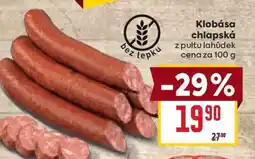 Billa Klobása chlapská nabídka