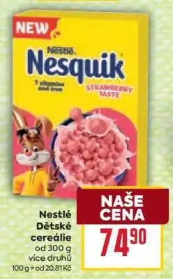 Billa Nestlé Dětské cereálie nabídka