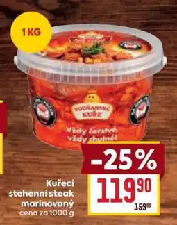 Billa Kuřecí stehenní steak marinovaný nabídka