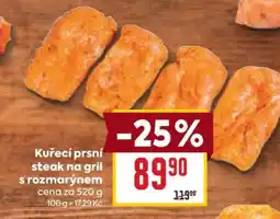 Billa Kuřecí prsí steak na gril s rozmarýnem nabídka