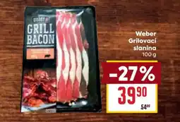 Billa WEBER Grilovací slanina 100 g nabídka
