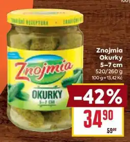Billa Znojmia Okurky 5–7 cm nabídka