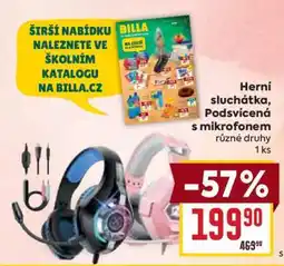 Billa Herní sluchátka, Podsvícená s mikrofonem nabídka