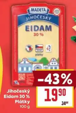 Billa Jihočeský eidam 30% plátky nabídka
