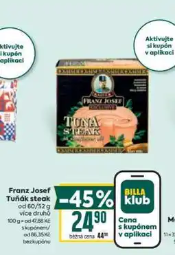Billa Franz Josef Tuňák steak nabídka