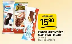 Flop Kinder mléčný řez | maxi king | pingui nabídka