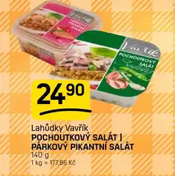 Flop Lahůdky vavřík pochoutkový salát párkový pikantní salát nabídka