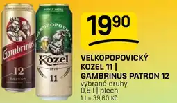 Flop Velkopopovický kozel 11 | gambrinus patron 12 nabídka
