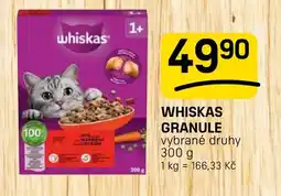 Flop Whiskas granule nabídka