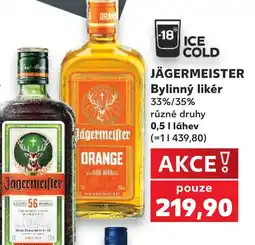 Kaufland JÄGERMEISTER Bylinný likér 33%/35% nabídka