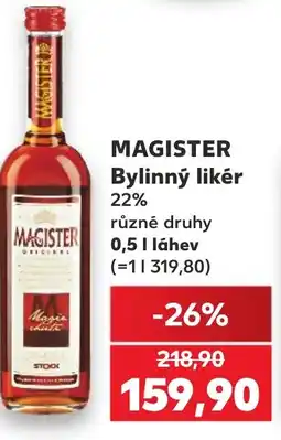 Kaufland MAGISTER Bylinný likér 22% nabídka