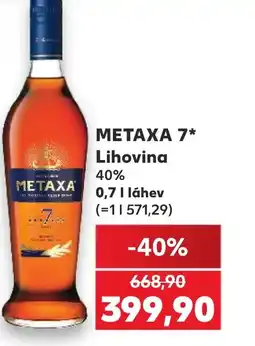 Kaufland METAXA 7* Lihovina 40% nabídka