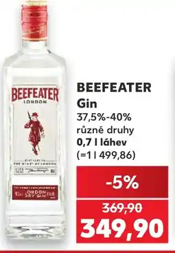 Kaufland BEEFEATER Gin 37,5%-40% nabídka