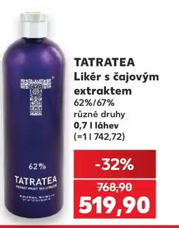 Kaufland TATRATEA Likér s čajovým extraktem 62%/67% nabídka