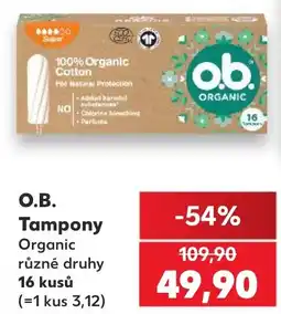 Kaufland O.B. Tampony Organic nabídka