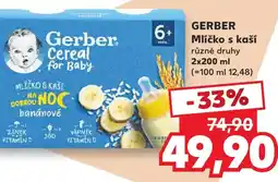 Kaufland GERBER Mlíčko s kaší nabídka