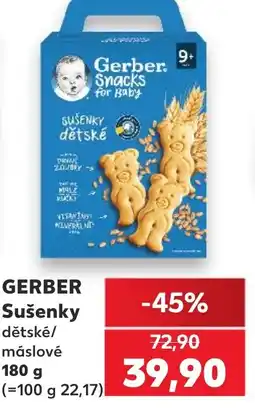 Kaufland GERBER Sušenky dětské/ máslové nabídka