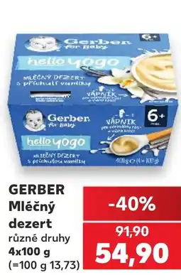 Kaufland GERBER Mléčný dezert nabídka