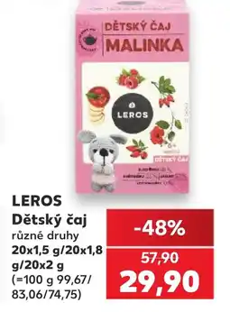 Kaufland LEROS Dětský čaj nabídka