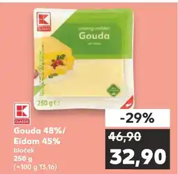 Kaufland Gouda 48%/ Eidam 45% nabídka