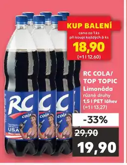 Kaufland RC COLA/ TOP TOPIC Limonáda nabídka