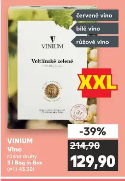 Kaufland VINIUM Víno nabídka