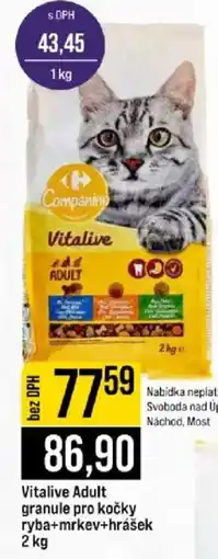 Jip Vitalive Adult granule pro kočky ryba+mrkev+hrášek nabídka