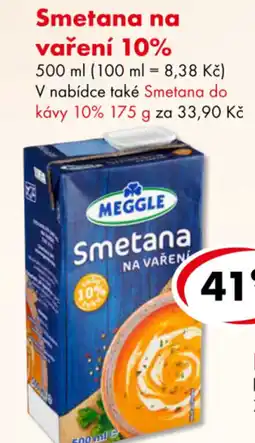 CBA MEGGLE Smetana na vaření 10% nabídka