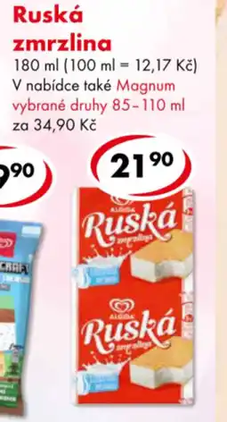 CBA Ruská zmrzlina nabídka