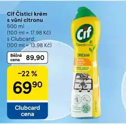Tesco Cif Čisticí krém s vůní citronu nabídka